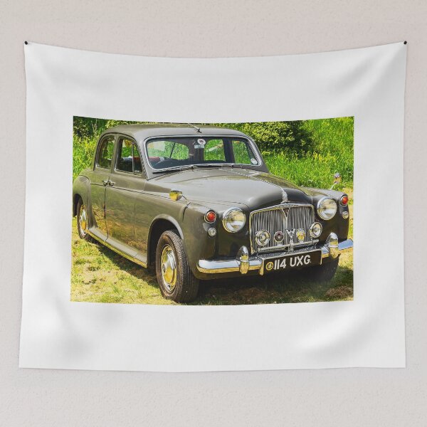 Item preview, An image of a 1960s grey Rover 80 on display at a car show designed and sold by Graham Cornall.