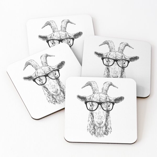 Item preview, Hipster Goat Farm Animal Line Drawing designed and sold by thepawster.