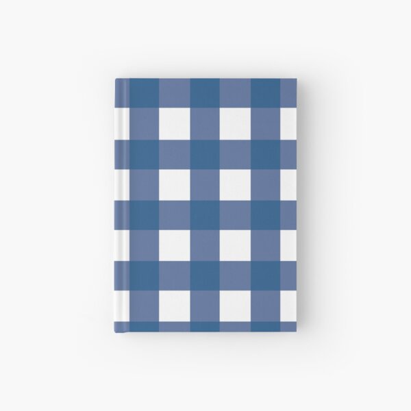 Blue Gingham Pattern Hardcover Journal