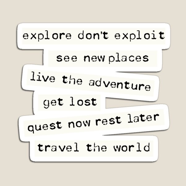 Item preview, Explore don't exploit designed and sold by GoonanAdventure.