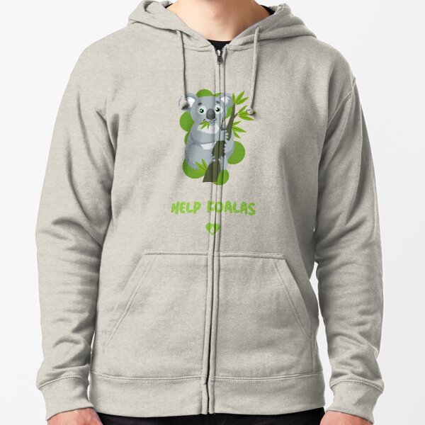 Help Koalas Zipped Hoodie