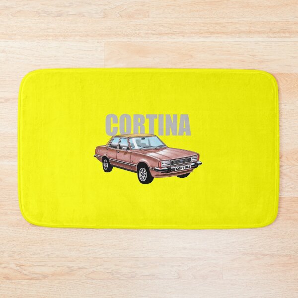 Item preview, Ford Cortina Mk4 saloon illustration with text designed and sold by Retroblast.