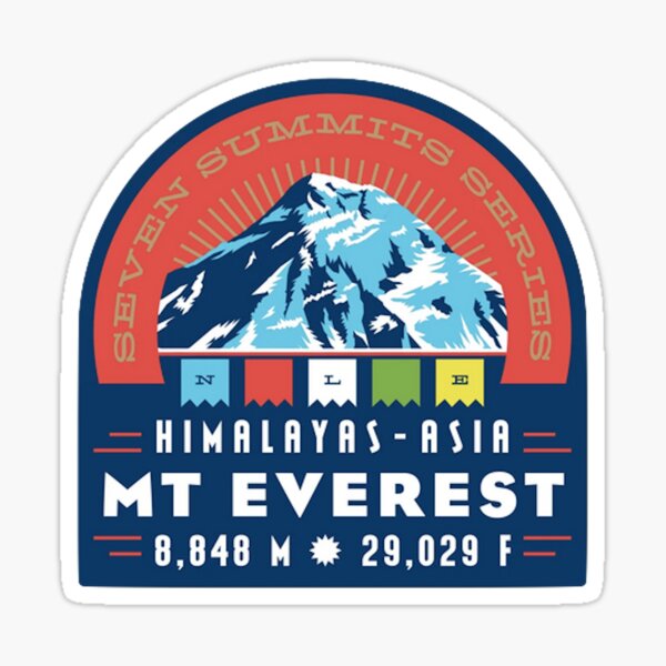 Mount Everest   Hotel India  Vintage style Travel Decal sticker India Nepal 