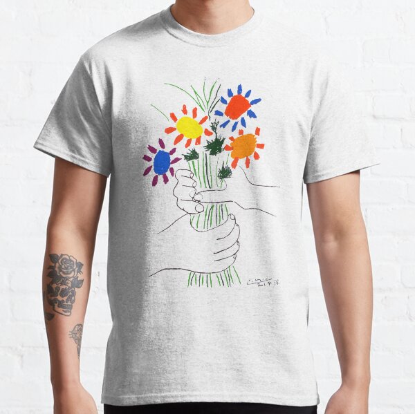 Pablo Picasso Bouquet Of Peace 1958 (Flowers Bouquet With Hands) or Le Bouquet de la Amitié (friendship) Classic T-Shirt