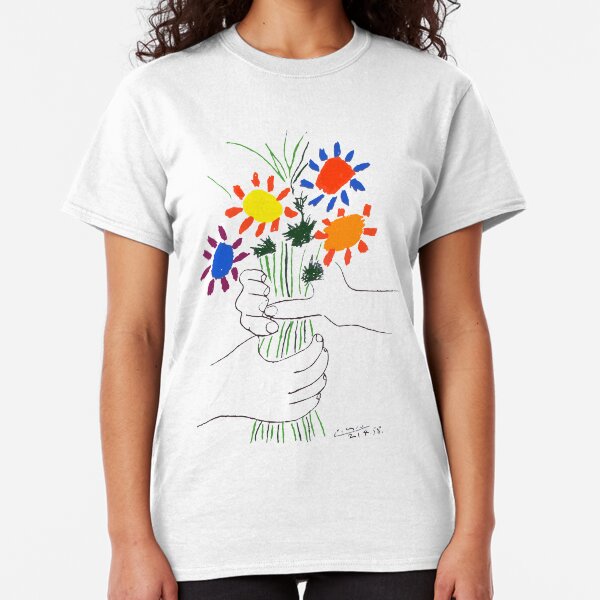 Pablo Picasso Bouquet Of Peace 1958 (Flowers Bouquet With Hands) or Le Bouquet de la Amitié (friendship) Classic T-Shirt