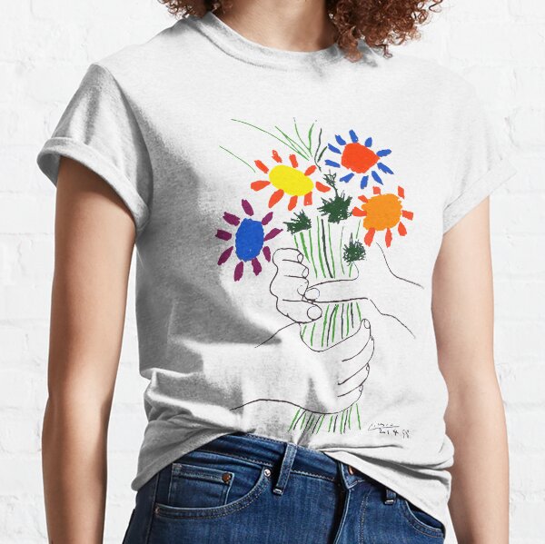 Pablo Picasso Bouquet Of Peace 1958 (Flowers Bouquet With Hands) or Le Bouquet de la Amitié (friendship) Classic T-Shirt