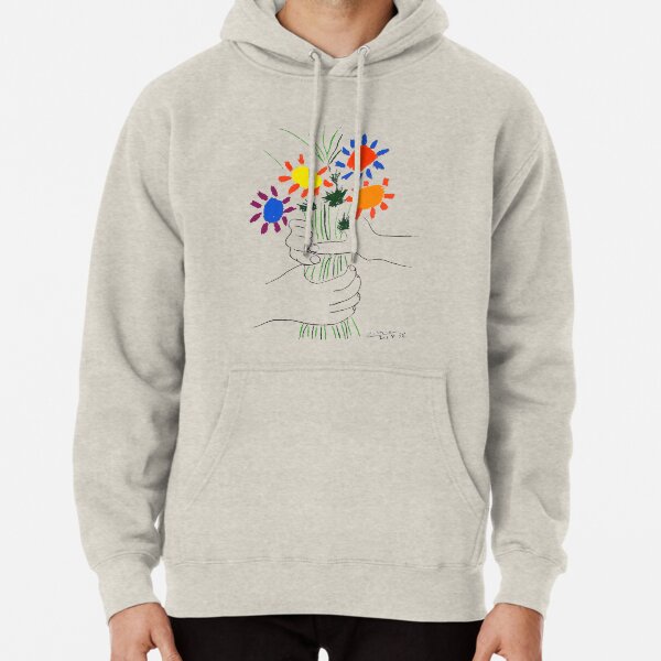 Pablo Picasso Bouquet Of Peace 1958 (Flowers Bouquet With Hands) or Le Bouquet de la Amitié (friendship) Pullover Hoodie