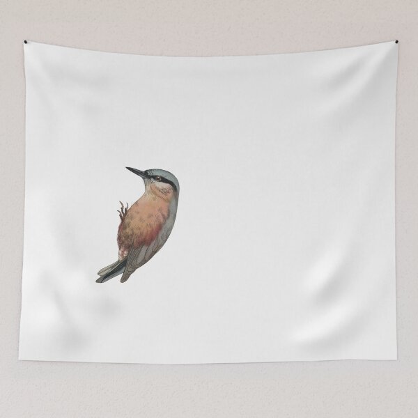 Item preview, Bird Art - Wood Nuthatch - Vintage bird print designed and sold by Studio66Designs.