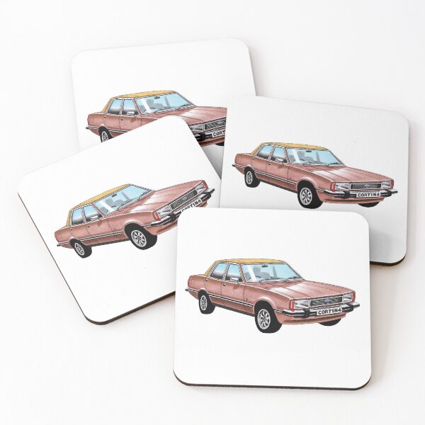 Item preview, Ford Cortina Mk4 saloon illustration designed and sold by Retroblast.