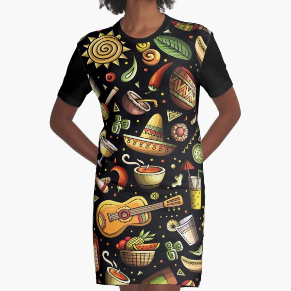 Item preview, Cartoon hand-drawn latin american, mexican seamless pattern designed and sold by leen12.