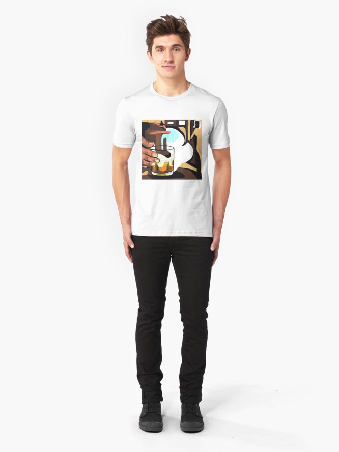Alternate view of Beer glass illustration Slim Fit T-Shirt