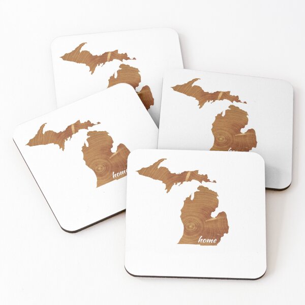 Item preview, Home in Michigan Wood Grain designed and sold by GeographerDude.