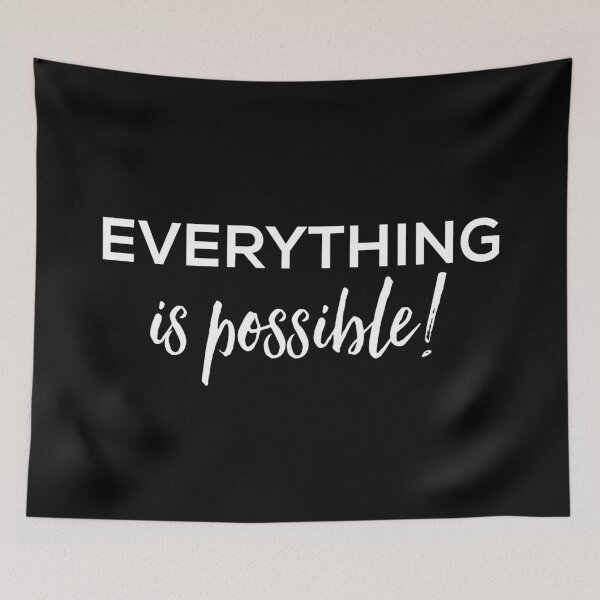 Item preview, Everything is possible white designed and sold by Jenmag.
