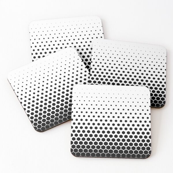 Item preview, Seamless halftone background.Average fade out.Black hexagones. designed and sold by alyoha.
