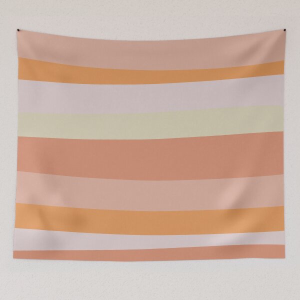 Item preview, Wavy Stripes in Blush Pink and Orange. Minimalist Color Block Design designed and sold by kierkegaard.