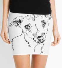 Whippet Drawing Mini Skirt