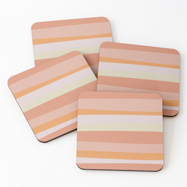 Item preview, Wavy Stripes in Blush Pink and Orange. Minimalist Color Block Design designed and sold by kierkegaard.