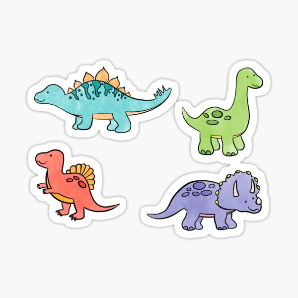 Cartoon Dinosaur Series Stickers Cute Water Bottle Stickers - Temu