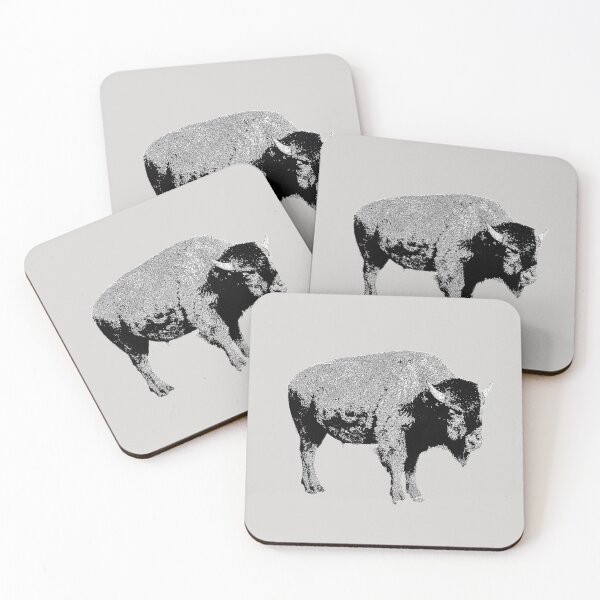 Item preview, Black and White Bison Drawn Style designed and sold by Leeloks.