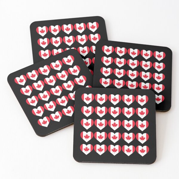 Item preview, Love My Canadian Hearts Flag designed and sold by HelloFromAja.