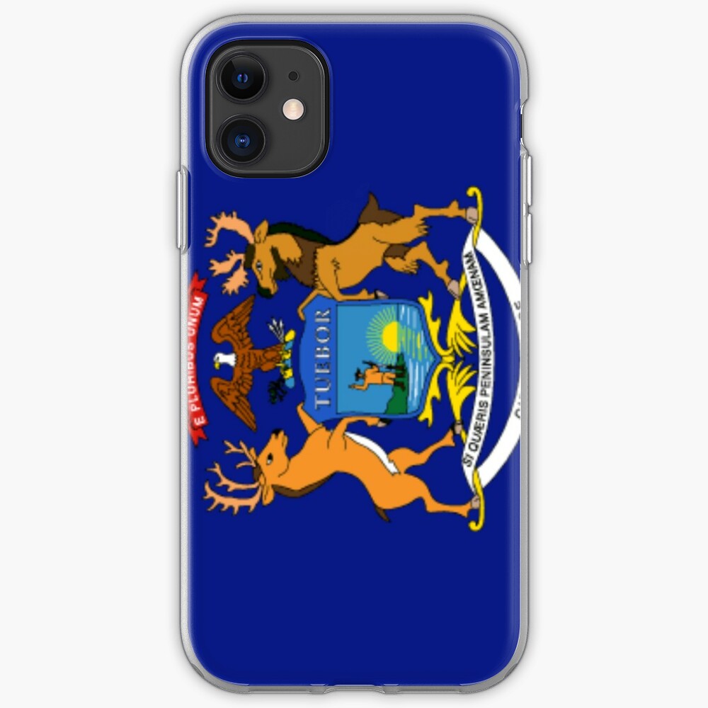 michigan flag phone case iphone case cover by dshef16 redbubble michigan flag phone case iphone case cover by dshef16 redbubble