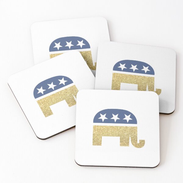 Item preview, Gold Sparkle Republican Elephant designed and sold by mynameisliana.