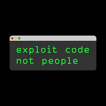 Artwork thumbnail, Exploit Code, Not People by adidabu