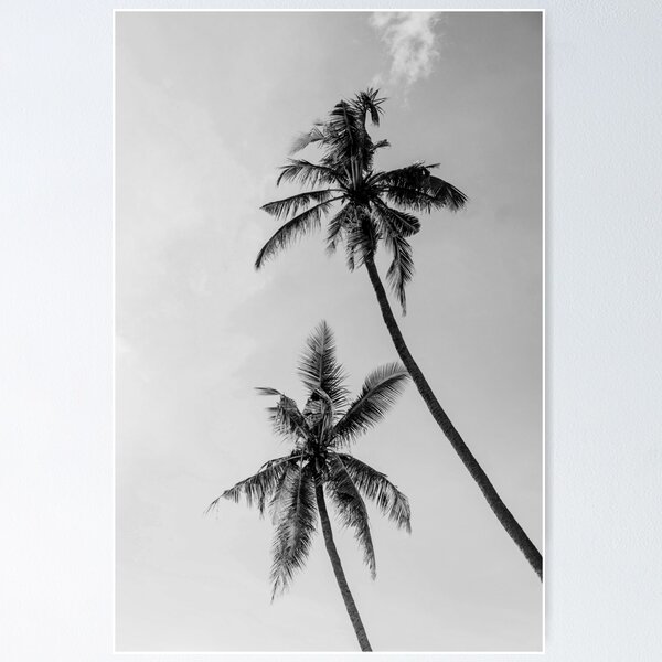 Item preview, Black and White Two Palms designed and sold by standard-prints.