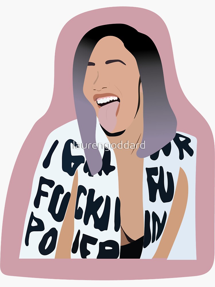 "Cardi B" Sticker By Laurengoddard | Redbubble