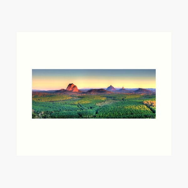 Glasshouse Mountain Panoramic Art Print