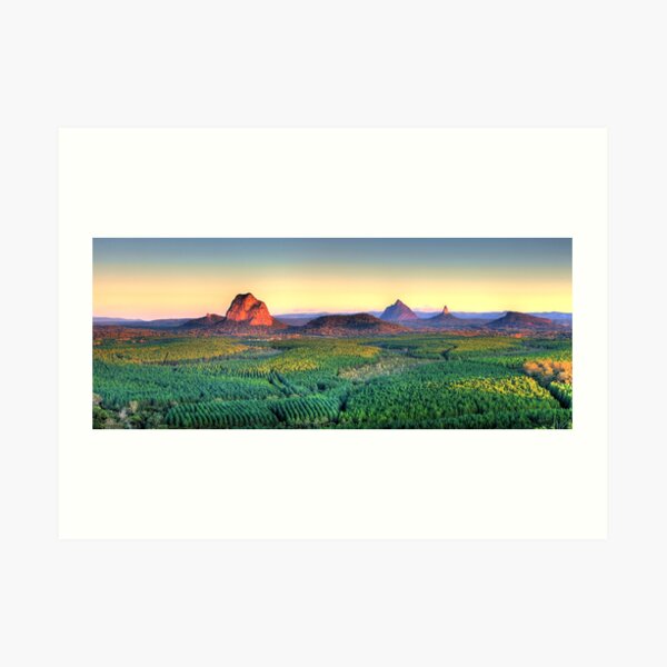 Glasshouse Mountain Panoramic Art Print