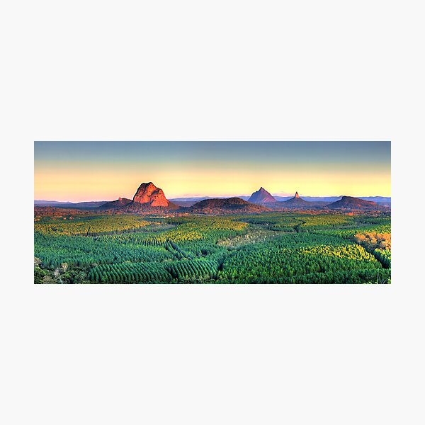 Glasshouse Mountain Panoramic Photographic Print