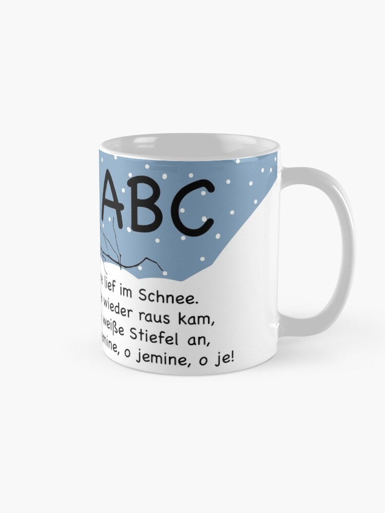 Alternate view of ABC, the cat ran in the snow ... nursery rhymes for fun and early childhood education Mug
