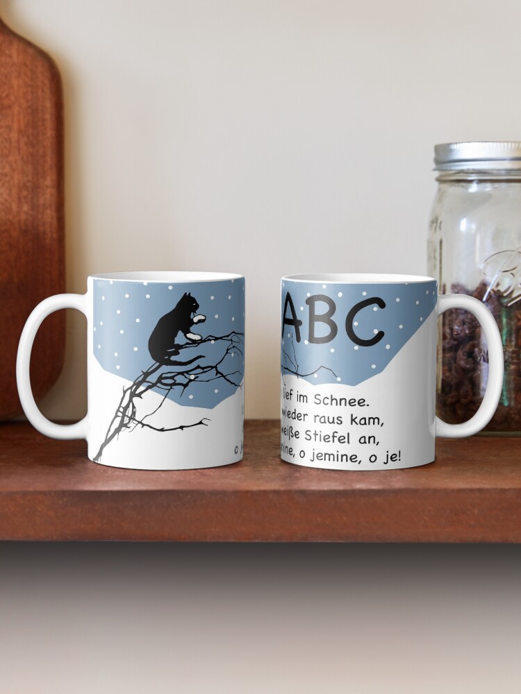 Alternate view of ABC, the cat ran in the snow ... nursery rhymes for fun and early childhood education Mug