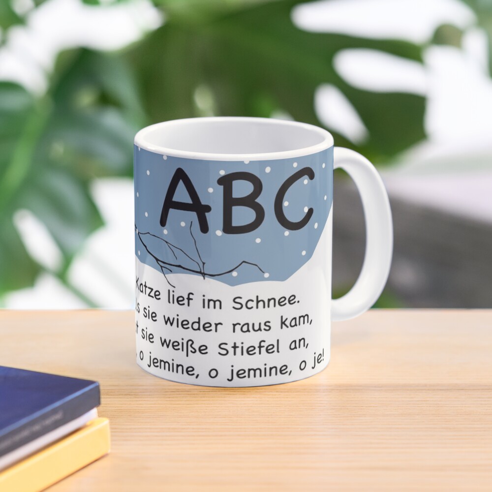 ABC, the cat ran in the snow ... nursery rhymes for fun and early childhood education Mug