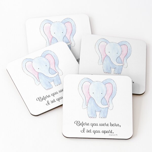 Item preview, Elephant Nursery Print with Jeremiah 1:5 designed and sold by Choose-Hope.