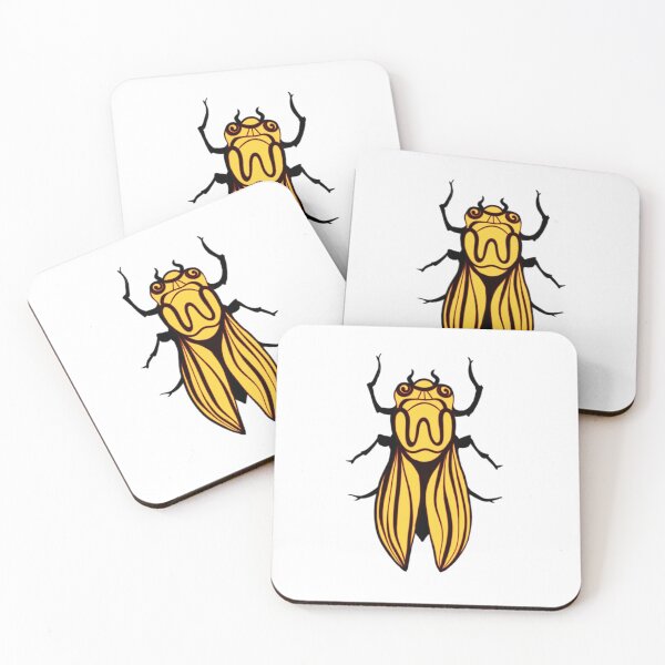 Item preview, yellow cicada designed and sold by lucifette.