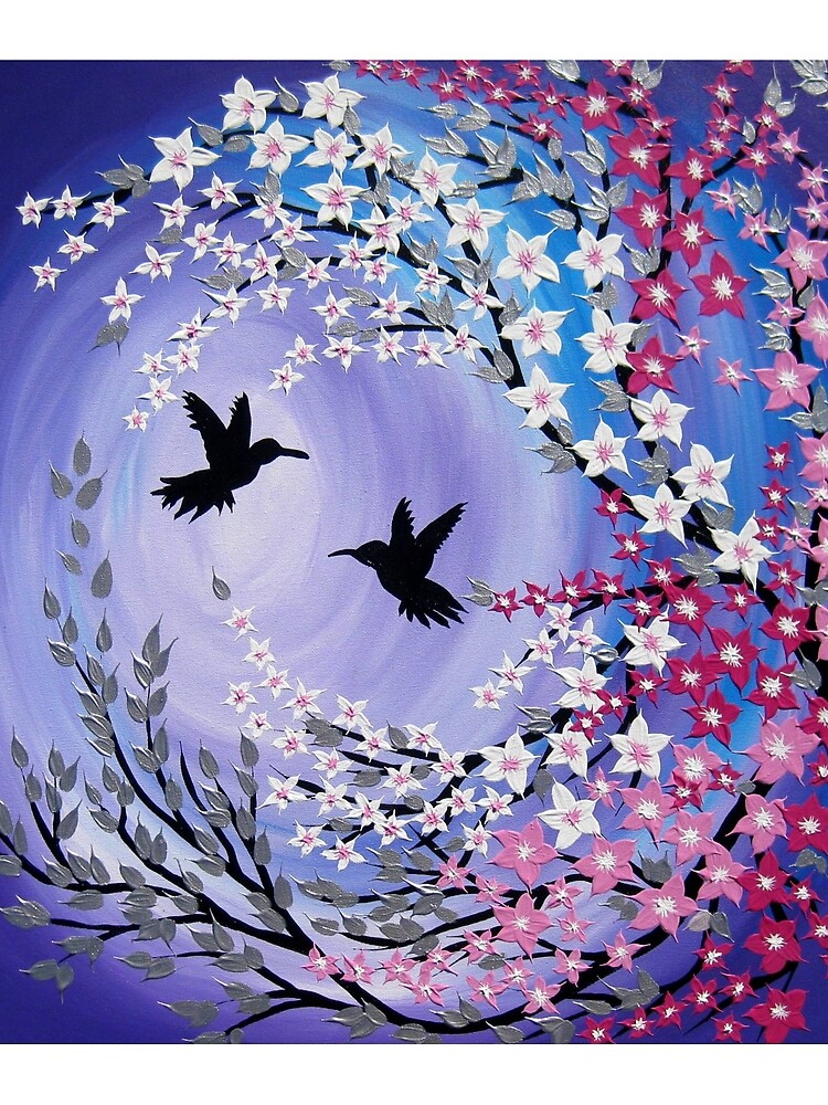 I Found You - mauve humming birds by cathyjacobs