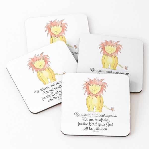 Item preview, Lion Nursery Print with Joshua 1:9 designed and sold by Choose-Hope.