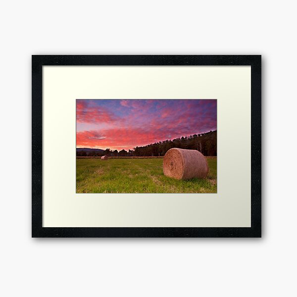 Haystacks, Marysville Buxton Rd Framed Art Print