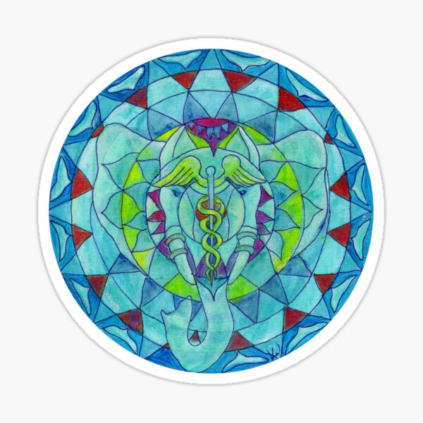 Salus health elephant mandala Sticker
