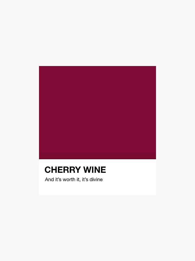 "Hozier Cherry Wine Pantone Lyrics" Sticker for Sale by pipiare Redbubble