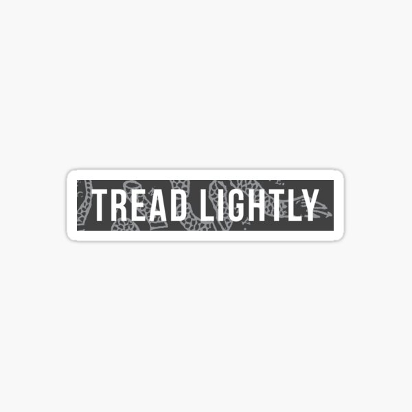 Tread Lightly - Darth Metal Black Sticker