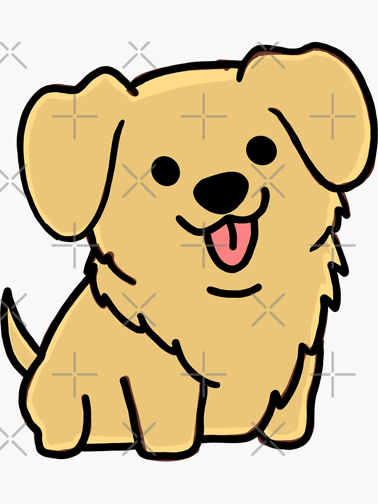 Yellow Golden Retriever Kawaii Dog Retractable Badge Reel, Swivel Alligator  Clip, Clay Badge Reel, Cute Kawaii Character, Cartoon Character 