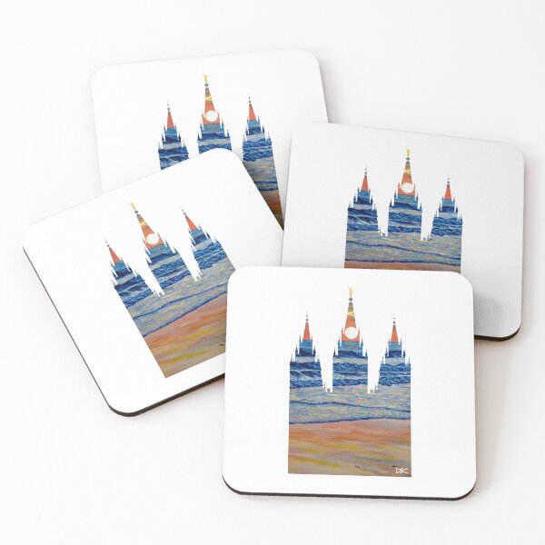 Item preview, Salt Lake LDS Temple Sunset Beach Silhouette designed and sold by DSC Arts.