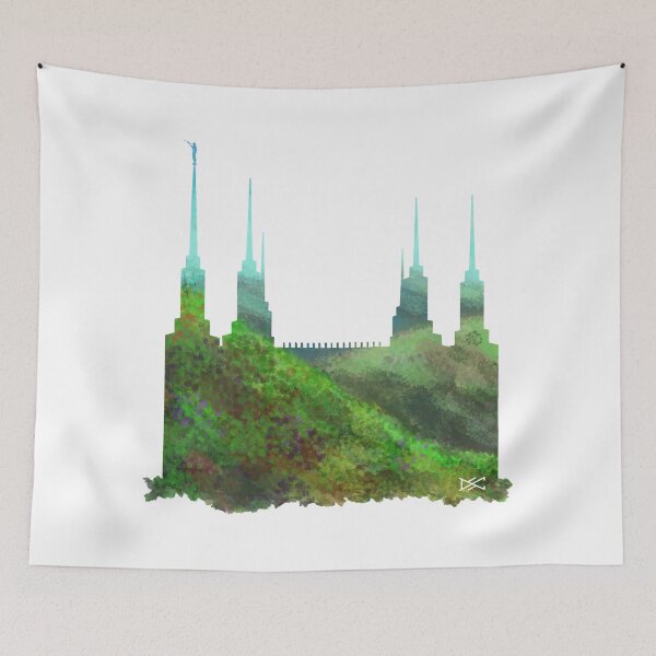 Artikelvorschau, Tempel-Sommer-Hügel-Schattenbild des Washington DC-LDS entworfen und verkauft von DSC Arts.