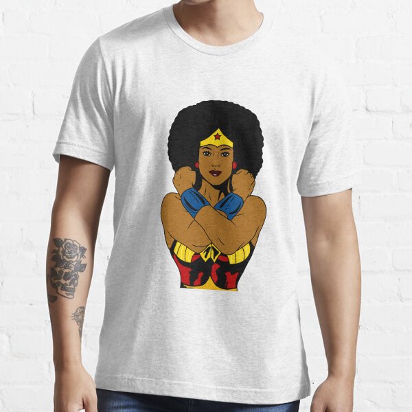 camiseta mujer maravilla negra