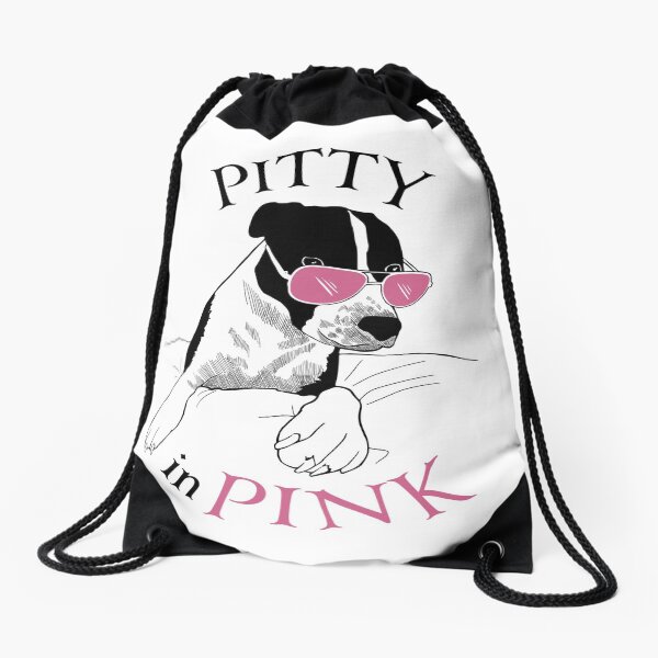 Pitty in Pink Drawstring Bag