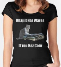 Khajiit haz wares - V.3 classic meme Women's Fitted Scoop T-Shirt