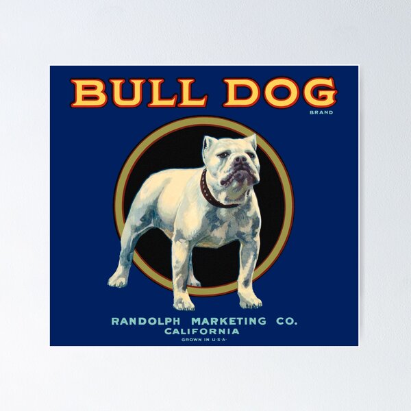 Item preview, Vintage Bull Dog Brand Label Reproduction designed and sold by vintagerepros.